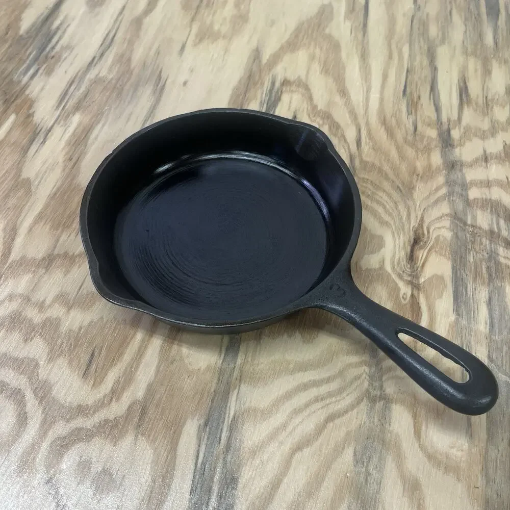 Vtg 3 Unmarked Wagner Ware Seasoned Cast Iron Skillet Fry Sauce Pan 6 1/2